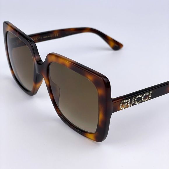 NEW Gucci Logo GG0418S 003 Havana Women Sunglasses - Picture 5 of 9